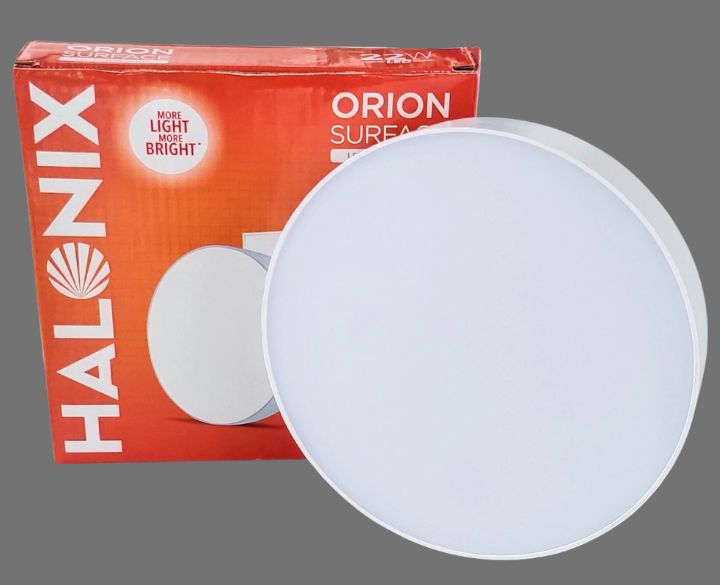 Orion LED Surface Panel Trimless Round White Body